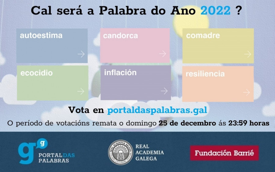 ‘Inflación’, ‘autoestima’, ‘comadre’ ou ‘ecocidio’ optan a ser Palabra do Ano 2022