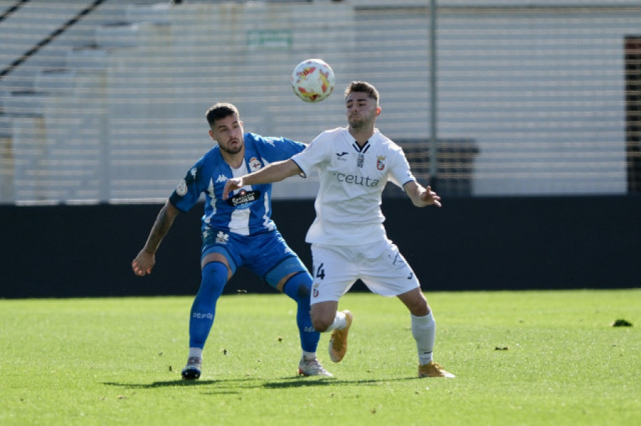 El Deportivo se salva en Ceuta (1-2)