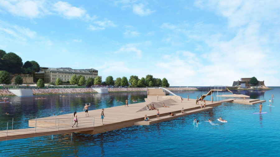 La zona de baño de O Parrote tendrá una plataforma flotante de 3,1 millones de euros
