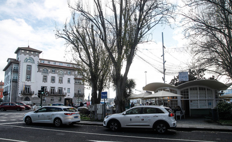 La parada de taxis de la plaza de Ourense, en A Coruña, la más rápida para volver de fiesta en Fin de Año