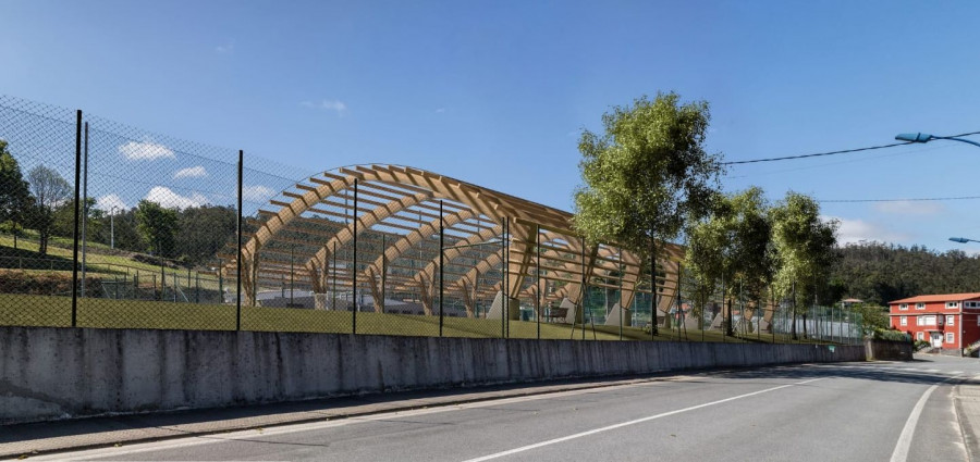 La obra para cubrir la pista del recinto deportivo de Ledoño costará más de 412.000 euros