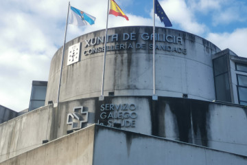 Edificio de la Consellería de Sanidade y Servizo Galego de Saúde (Sergas), en San Lázaro, Santiago de Compostela.