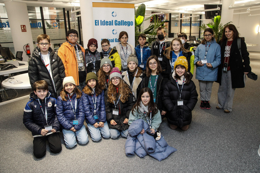 Visita de los alumnos de 5º de primaria del CEIP Manuel Murguía a El Ideal Gallego