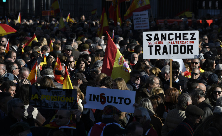Miles de personas se manifiestan en Madrid contra Sánchez