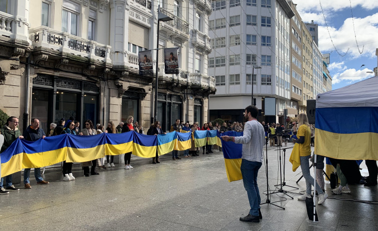 Nueva concentración de apoyo a Ucrania en la plaza de Lugo