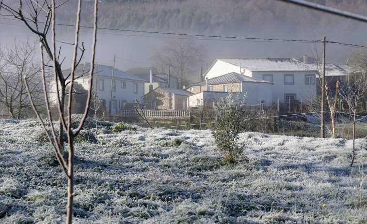 Alerta por frío de hasta 8º bajo cero en Galicia