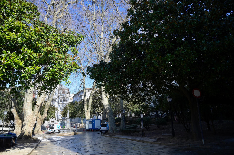 Los vecinos piden arrojar luz sobre la plaza de Azcárraga en A Coruña