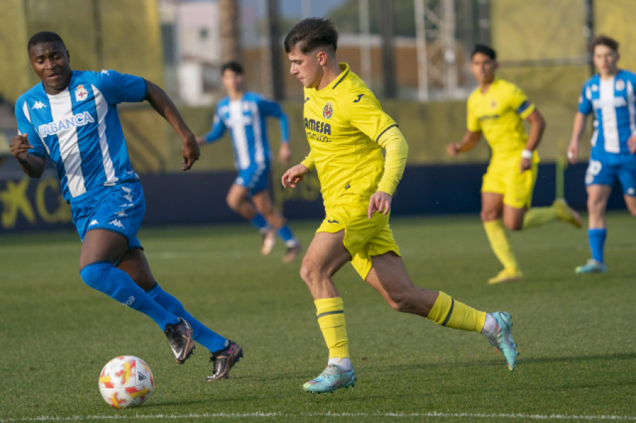 Un Depor inmenso se carga al Villarreal en los cuartos de final de la Copa del Rey Juvenil
