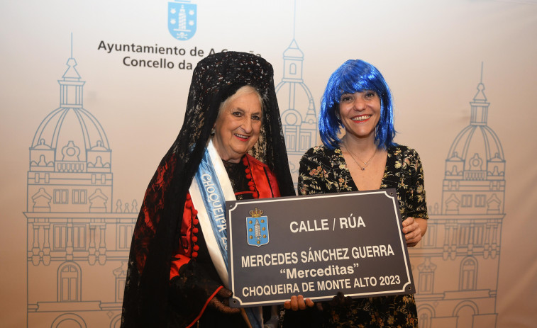 Merceditas ya tiene su placa de Choqueira del año en A Coruña