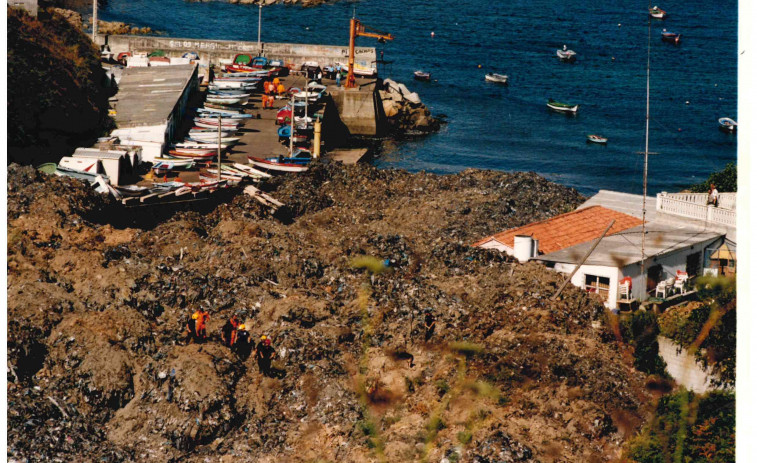 El Instituto Oceanográfico buscará microplásticos donde se derrumbó el vertedero de Bens