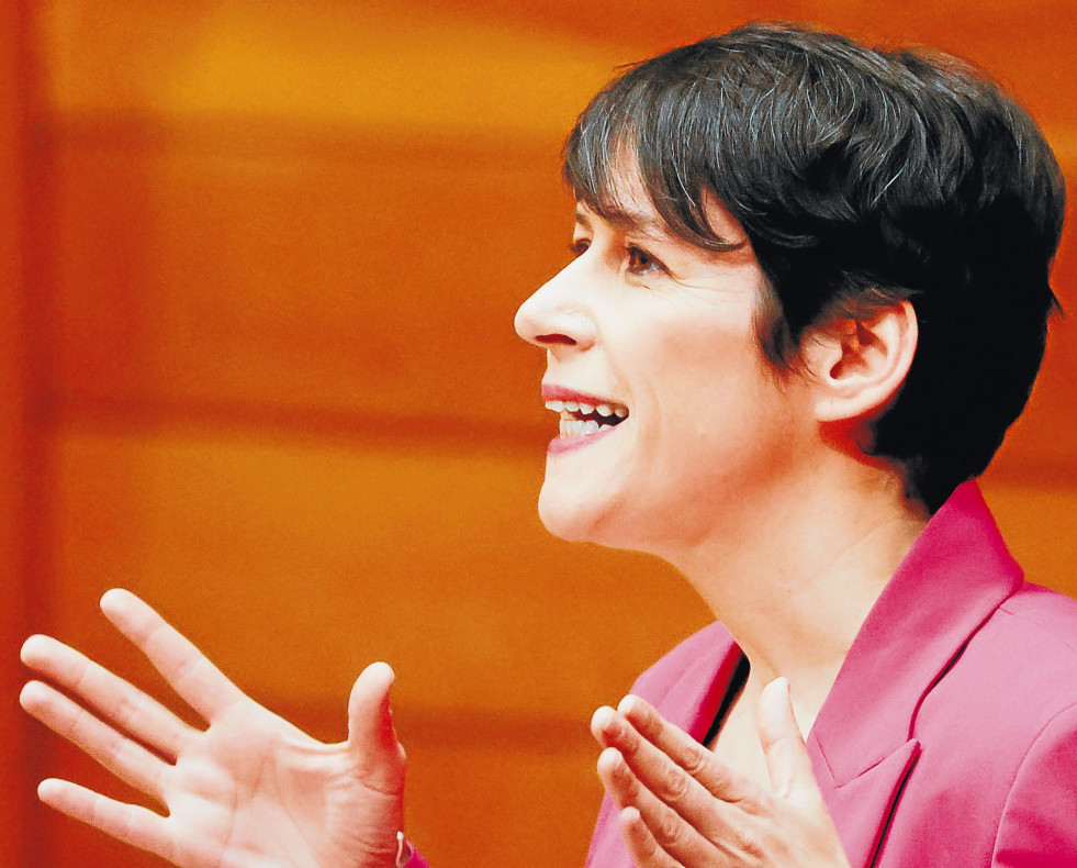 La líder del BNG, Ana Pontón, en el Pleno del Parlamento  Lavandeira jr
