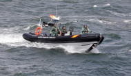 Un narcosubmarino hundido en la costa cerca de Vilaxoán