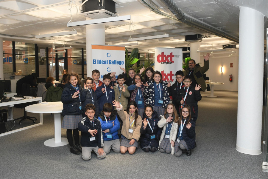 Los niños del colegio Calasanz hicimos nuestra primera noticia para El Ideal Gallego y dxt campeón