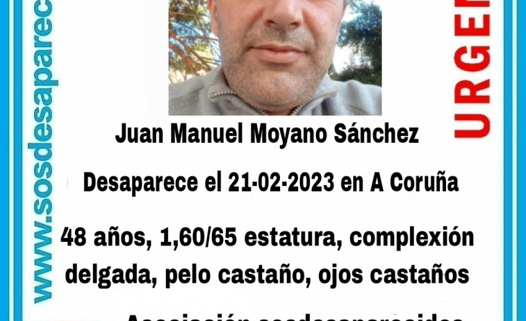 Desaparecido un hombre de 48 años en A Coruña