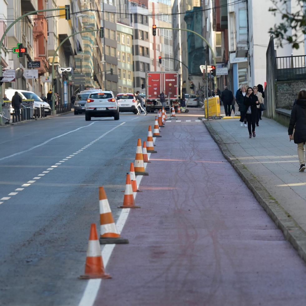 Obras en la avenida de Finisterre