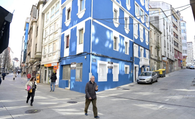 Avanza en A Coruña la ampliación de las aceras de la calle Petín, en A Gaiteira