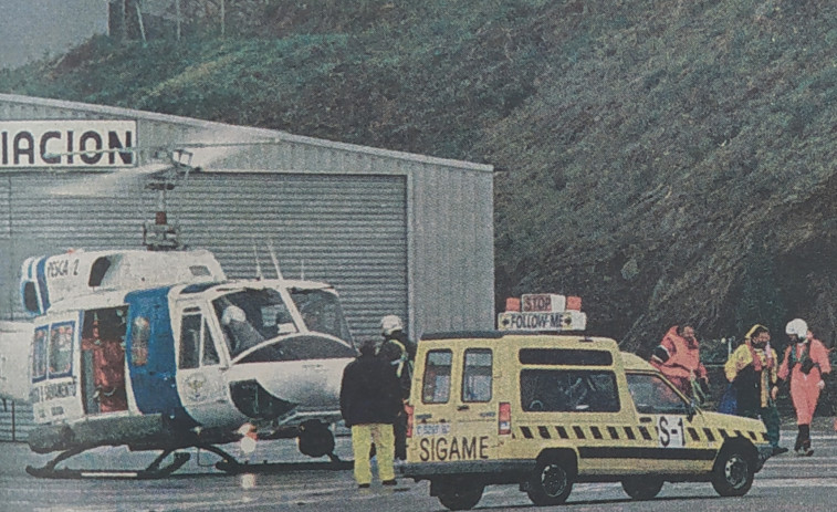 Hace 25 años: Trágico rescate del tripulante de un yate en A Coruña