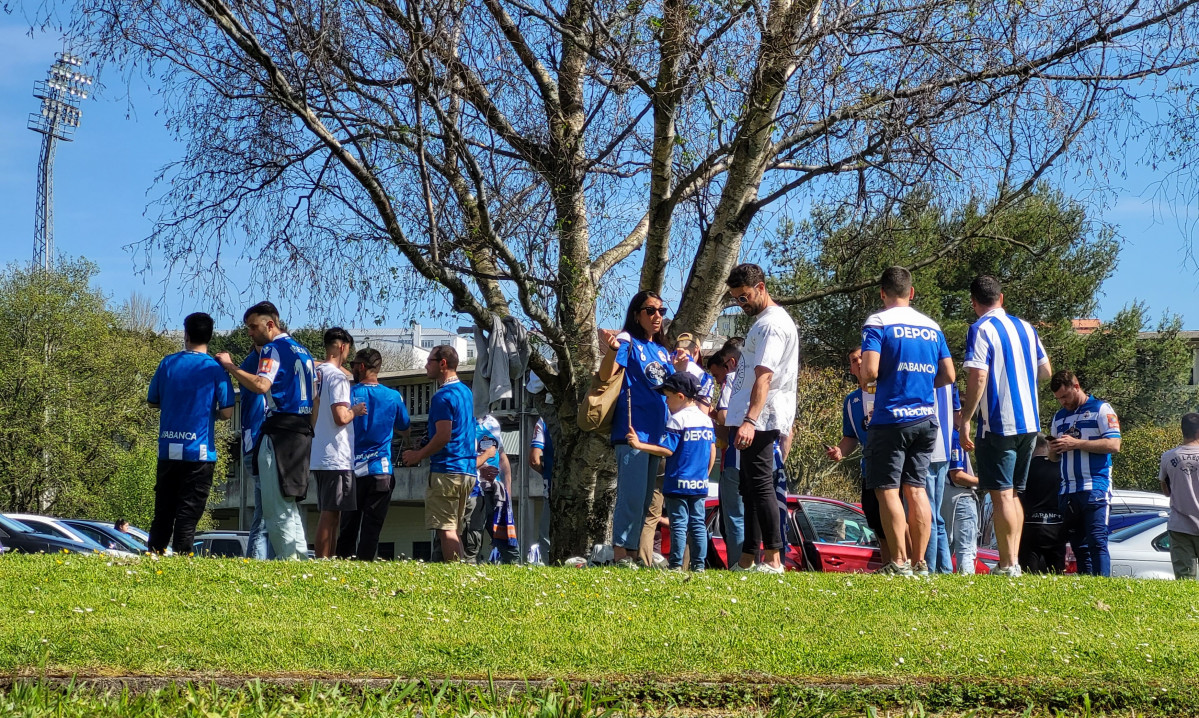 La aficion del Depor en A Malata