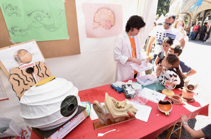Medio centenar de centros educativos gallegos se unen a la Ciencia en la Calle de A Coruña