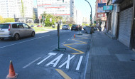 Los taxis se marchan de la estación de tren de A Coruña y se trasladan a su nueva parada