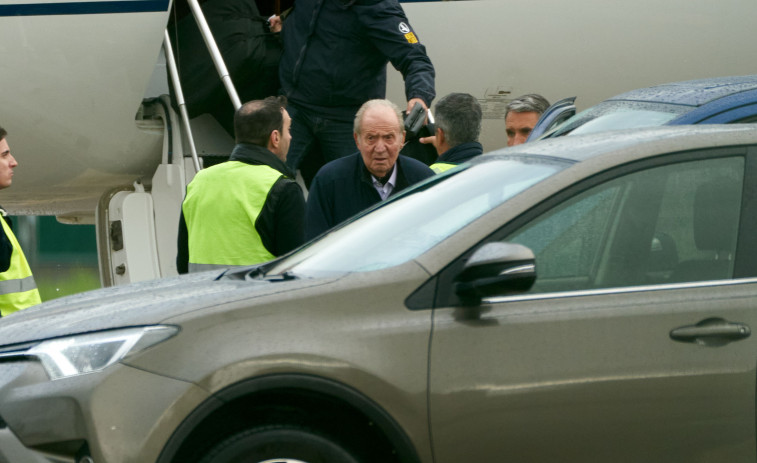 El rey emérito abandona Galicia tras pasar cinco días en Sanxenxo