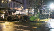 Detenidas dos personas por la quema de autobuses urbanos en Vigo, una de ellas empleada de Vitrasa