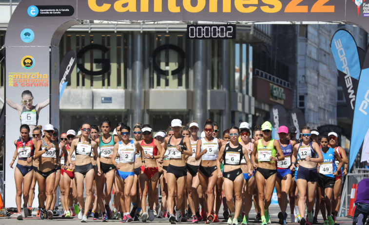 Cortes de tráfico este sábado en el centro de A Coruña por el Gran Premio Internacional de Marcha de los Cantones