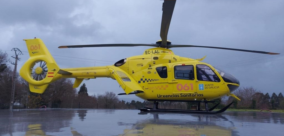 Evacuado en helicóptero un hombre que resultó herido tras caerse de un tejado en Curtis