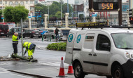 Accidentes y el mal tiempo se confabulan para congestionar el tráfico del centro de A Coruña