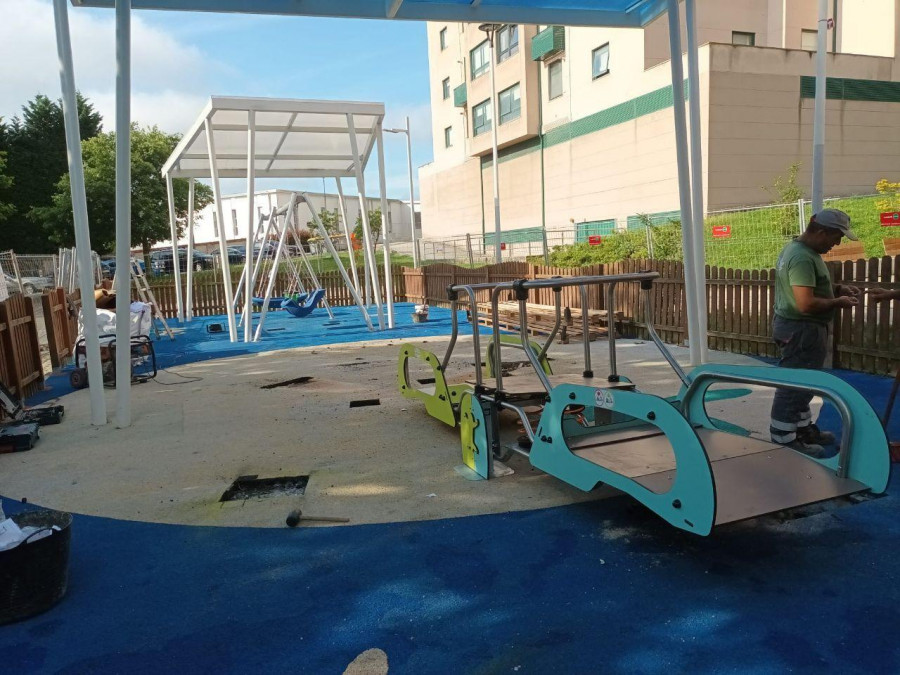 A Coruña renueva las luces de los parques infantiles y biosaludables