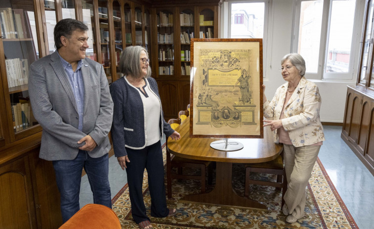 El Instituto Cornide recibe 84 cartas de Quiroga Ríos y un diploma de Víctor López Seoane de 1888