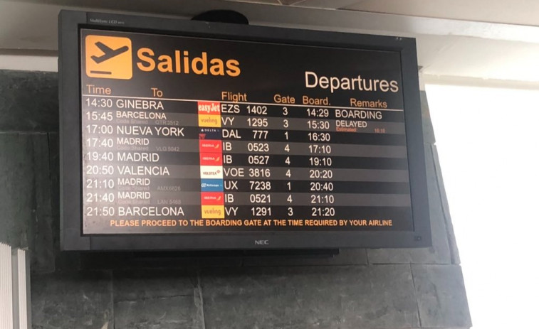 Una prueba en los sistemas de Alvedro anuncia vuelos a Nueva York y Miami