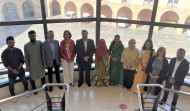 El rector de la UDC recibe al alumnado de la Cátedra Inditex de Lengua y Cultura Españolas de Daca, en Bangladesh