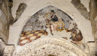 El mural medieval aparecido en Santa María inspira el cartel de la Feira Franca de Betanzos 2023