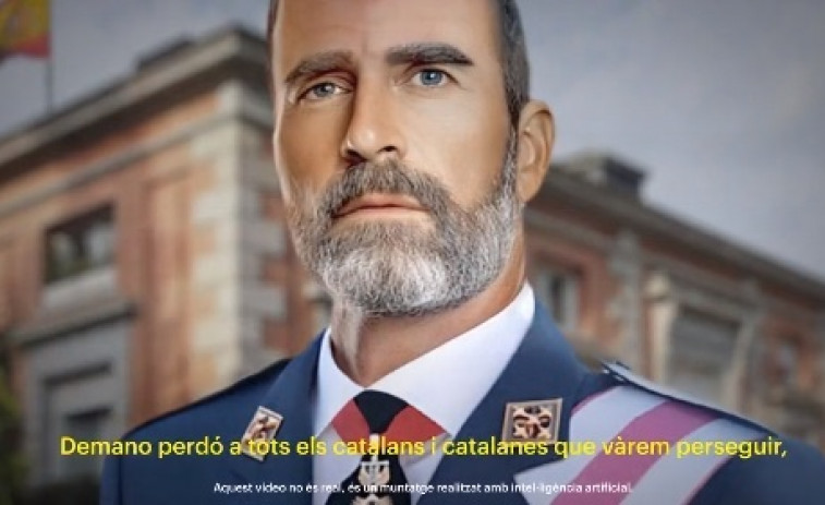 Junts publica un vídeo con un falso Felipe VI hecho con IA: 