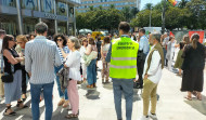 Abanca celebra un simulacro en su central de la rúa Nova