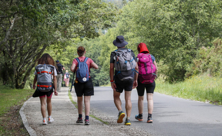 La campaña 'No caminas sola' para prevenir la violencia machista en el Camino se extiende a 1.600 puntos en Galicia