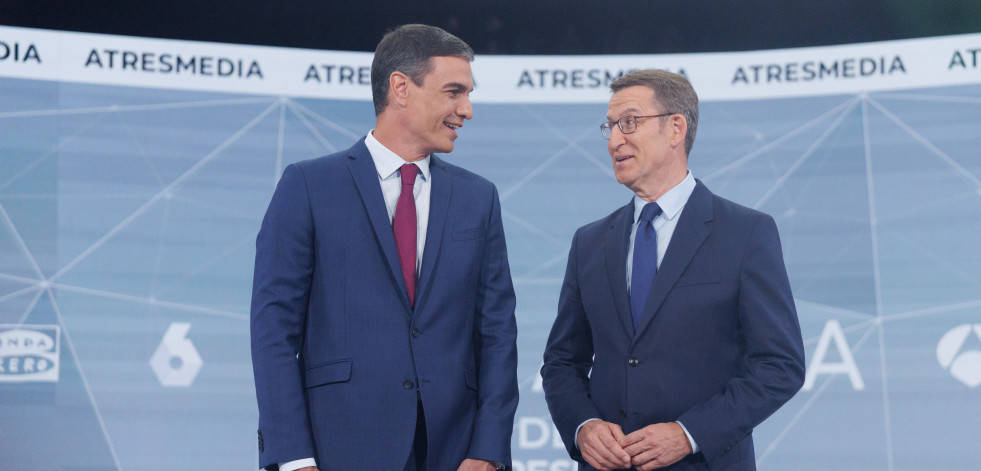 El cara a cara Sánchez-Feijóo: 5,9 millones de espectadores y una cuota de pantalla del 46,5 %