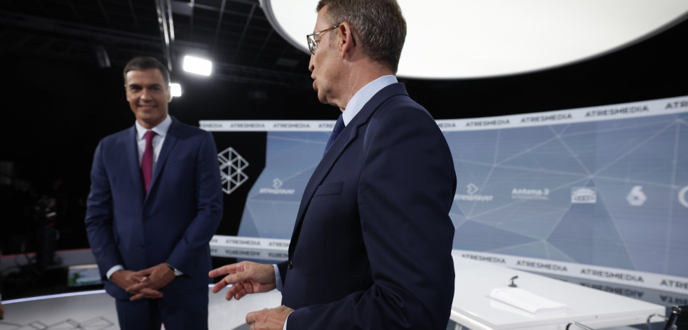 Los sondeos muestran la subida del PP y la pérdida de escaños del PSOE tras el cara a cara