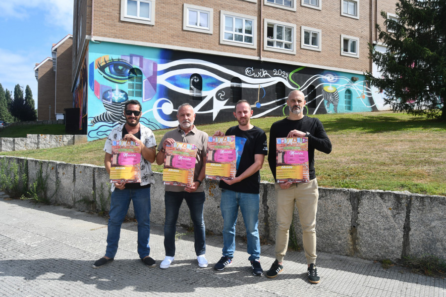 Artistas de todo el mundo participan en el VI Cromático Mural Fest de Cambre