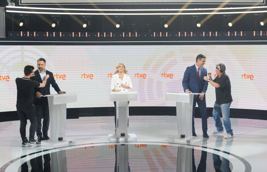 El debate entre los candidatos del PSOE, Sumar y Vox logró una audiencia del 34,6%