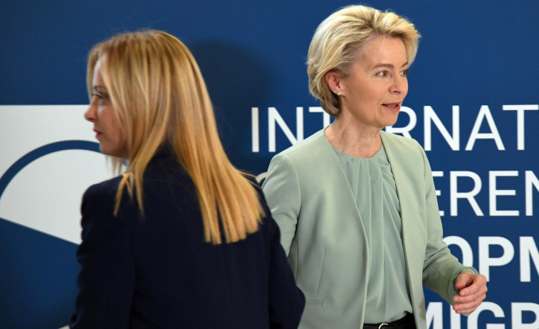 Meloni y Von der Leyen unen fuerzas para detener 