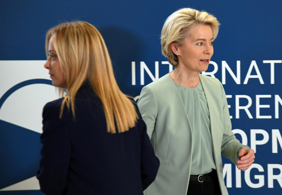 Meloni y Von der Leyen unen fuerzas para detener "el negocio criminal de la migración"