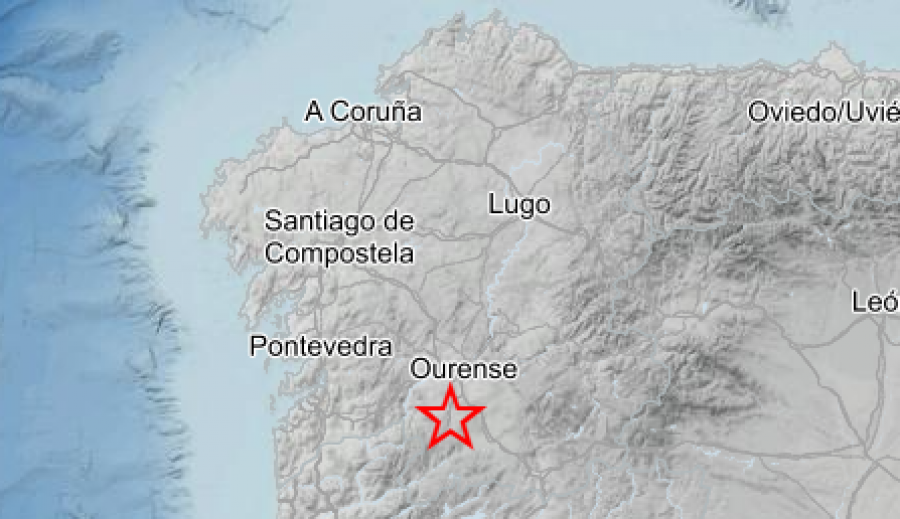 La provincia de Ourense registra tres terremotos en diez horas