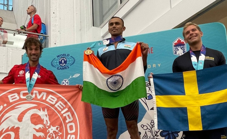 El bombero coruñés Álvaro Cardesín gana una plata en natación en los Juegos Olímpicos de Canadá