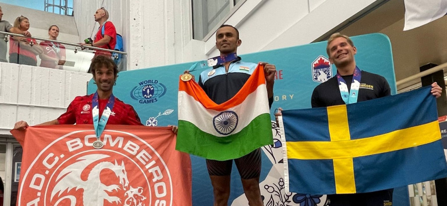 El bombero coruñés Álvaro Cardesín gana una plata en natación en los Juegos Olímpicos de Canadá