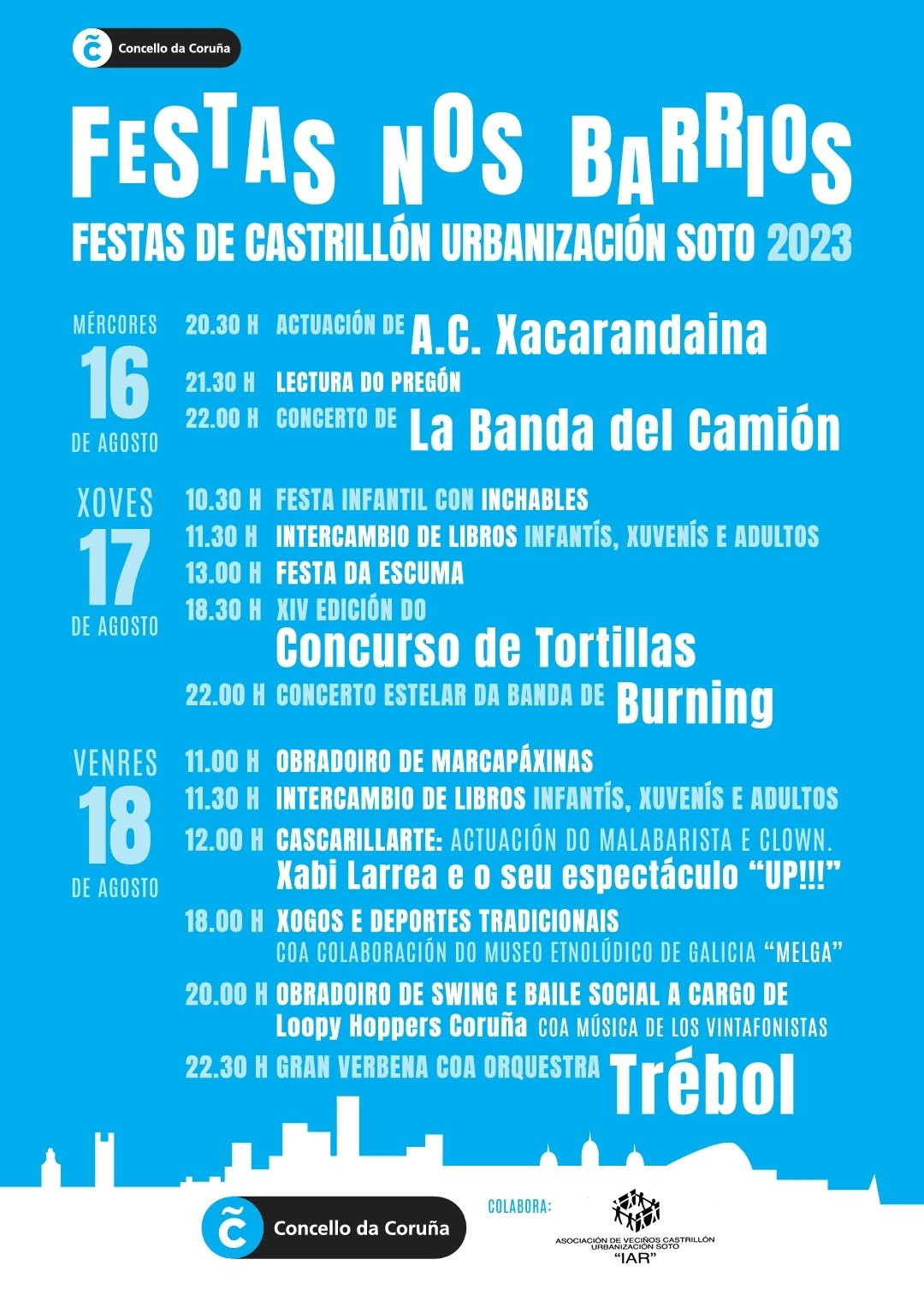 Cartel fiestas del Castrillu00f3n 2023