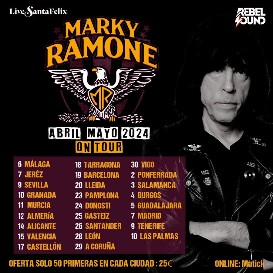 Marky Ramone dará un concierto en A Coruña en 2024