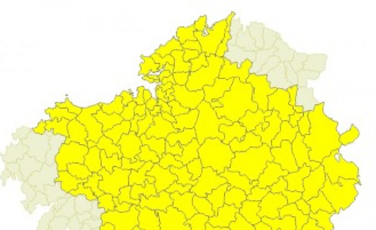 Casi toda Galicia en alerta amarilla por fuertes tormentas