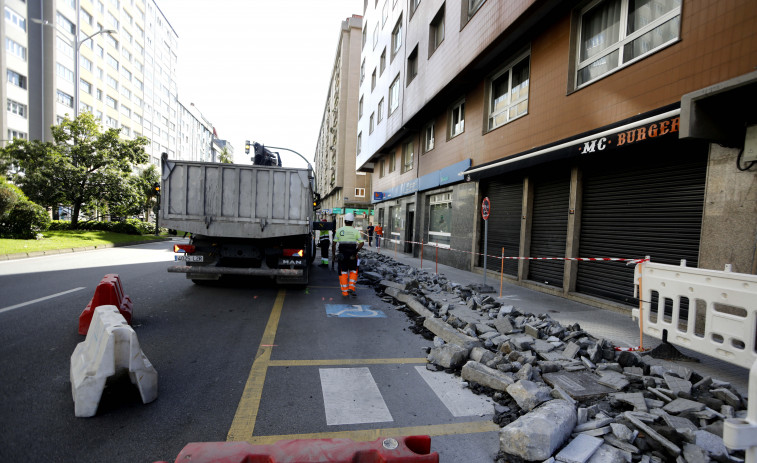 La ronda peatonal de A Coruña gana espacio y ya se acerca a la Sagrada Familia